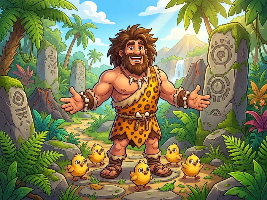 Caveman Mascot Chief Kog